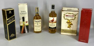 ALCOHOL: Johnnie Walker Red Label old scotch whisky, 1.125L bottle, 40% vol., Johnnie Walker Black