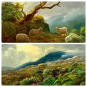 ‡ THOMAS FINCHETT (British 1858 - 1931) pair of oils on board - titled verso 'The Moors near