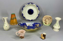 GROUP OF 20TH CENTURY CERAMICS, Bursley ware circular bowl with tube lined decoration, 31cms (