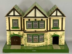 VINTAGE WOODEN DOLL HOUSE with opening front, 49 (h) x 66 (w) x 31cms (d) with furniture Provenance: