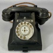GPO BLACK BAKELITE TELEPHONE, 1940's, 312L S56/A Provenance: private collection Ynys Môn