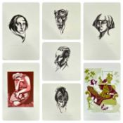 NATALIA MOROZ (Uzbek, 20th/21st century) set of five limited edition linocuts - each a portrait of
