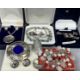 SILVER JEWELLERY including emerald and cubic zirconium tennis bracelet, Celtic design blue stone - Image 2 of 3