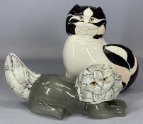 TWO GOEBEL WEST GERMAN CATS BY SELIM, model 31980 23 and model 3190213, both having blue back