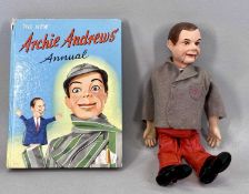 PALITOY PETER BROUGH'S ARCHIE ANDREWS VENTRILOQUIST'S DOLL, wearing grey blazer with monogrammed