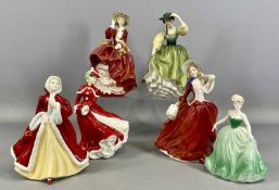 SIX ROYAL DOULTON FIGURES, including 'Top O' the Hill' HN1834, 'Autumn Breezes' HN1934, '