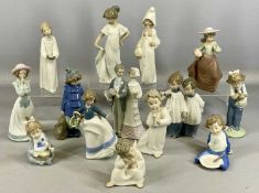 COLLECTION OF LLADRÓ/NAO FIGURINES, mainly children, 22cms (h) the tallest (14) Provenance: