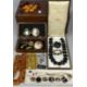 ANTIQUE & VINTAGE JEWELLERY including amber type necklaces, jet necklace and brooch, three oval - Image 1 of 7