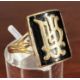 9CT ROSE GOLD MOURNING RING, size O, 9ct gold dress ring, three 9ct gold swivel clips, 10.2gms - Image 2 of 10