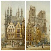 HENRY THOMAS SCHAFER (British 1854 - 1915) pair of watercolours - 'Louvain, Belgium', and 'Rheims,