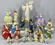LARGE ASSORTMENT OF CHINA FIGURINES including Royal Doulton, Franklin Porcelain, etc. Provenance: