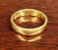 22CT GOLD WEDDING BAND, size M, 5.9gms Provenance: private collection Gwynedd