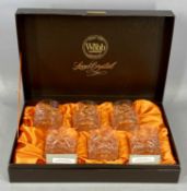 BOXED SET OF SIX WEBB LEAD CRYSTAL TUMBLERS Provenance: private collection Conwy