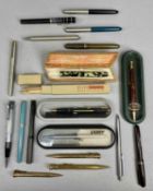 ASSORTMENT OF VINTAGE & MODERN PENS & PENCILS including Parker, Lamy, Ronson Penciliter