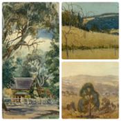 AUSTRALIAN SCHOOL being GILBERT THOMAS MORRIS ROACH watercolour - entitled 'Towards the Light,