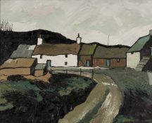 ‡ OWEN MEILIR (Welsh, 20th Century) oil on canvas - Ffermdy Sir Fon, signed, 39 x 48cms