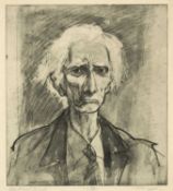 ‡ JOSEPH MUGNAINI (1912-1992) etching - Bertrand Russell, head and shoulders portrait of the