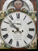 EARLY 19TH C. OAK 8-DAY LONGCASE CLOCK, H. Robinson (Shrewsbury & Ludlow), painted Roamn dial with