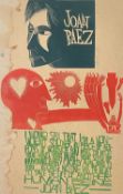 ‡ PAUL PETER PIECH (American-Welsh 1920-1996) woodcut - quote from American singer and songwriter