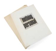 AVEDON (RICHARD) & BALDWIN (JAMES) Nothing Personal. 1st UK edition, Penguin Books, 1964, 48