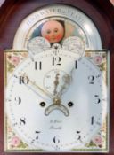 EARLY 19TH C. WELSH OAK & MAHOGANY 8-DAY LONGCASE CLOCK, B. Rice (Neath), painted Roman dial with