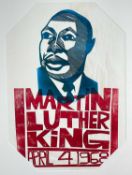 ‡ PAUL PETER PIECH (American-Welsh 1920-1996) woodcut - image of Martin Luther King, unsigned, 61