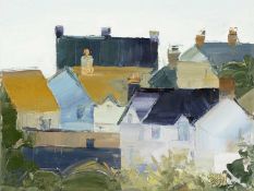 ‡ SARAH CARVELL (b. 1964) oil on canvas - Abersoch, signed, on Martin Tinney Gallery label, 25 x