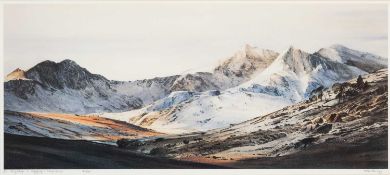 ‡ ROB PIERCY limited edition (161/500) print - entitled 'Yr Wyddfa o Dyffryn Mymbyr', fully signed