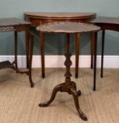 ASSORTED ANTIQUE TABLES including, Georgian banded mahogany demi-lune tea table, 75 (h) x 92 (w) x