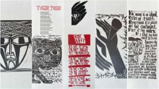 ‡ PAUL PETER PIECH (American, lived / worked Wales 1920-1996) a selection of five woodcut prints,