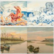 ‡ ALIGI SASSU (Italian, 1912-2000) pair limited edition lithographs - Cavalli, and another by the