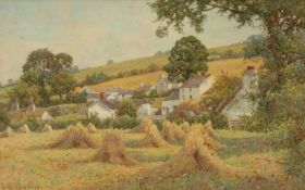 RALPH WILLIAM BARDILL RCA (British 1876-1935) watercolour - entitled verso 'Harvest Time in the