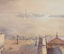 ‡ GARETH THOMAS (Welsh 1955-2019) watercolour - Venetian scene, possibly island of San Lazzaro degli