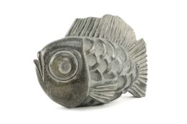 DARREN YEADON (Welsh Contemporary) Preseli bluestone - fish, marked with artist's monogram, 33 (h) x