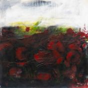 ‡ IAN 'H' WATKINS (Welsh b.1976) acrylic and gesso on panel - entitled verso 'The Enchanted Poppies'