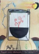 ‡ IWAN BALA (Welsh b.1956) mixed media - inscribed, 'Pair Ein Dadeni / Cauldron of Our Re-birth',