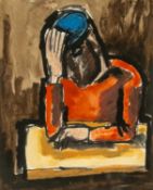 ‡ JOSEF HERMAN OBE RA (Polish, lived / worked Wales 1911-2000) watercolour - entitled verso '