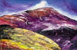 ‡ PETER GORSUCH (Welsh Contemporary) oil on board - entitled verso 'Sugarloaf', signed with