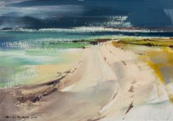 ‡ WILLIAM SELWYN (Welsh b.1933) early oil on board - entitled verso 'Traeth Clynnog', signed, 39 x