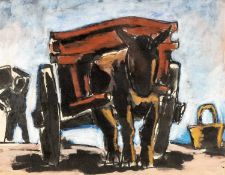 ‡ JOSEF HERMAN OBE RA (Polish, worked Wales 1911-2000) watercolour & ink wash on paper - inscribed