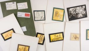 ‡ AUGUSTUS JOHN OM RA (Welsh 1878-1961) mixed media - collection of nineteen studies most of which