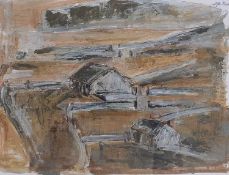 ‡ BARBARA GOOLDEN (Welsh Contemporary) mixed media - entitled verso 'Nant Ffrancon', enscribed