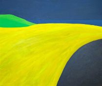 ‡ STAN ROSENTHAL (British 1933-2012) oil on board - abstract landscape, 62 x 74cms Provenance: