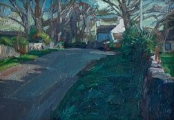 ‡ SELWYN JONES (Welsh 1928-1998) oil on canvas - entitled verso 'Barras, Brynsiencyn', signed with