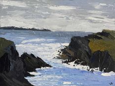 ‡ DAVID BARNES (British, worked Wales 1942-2021) oil on canvas - entitled verso 'Towards