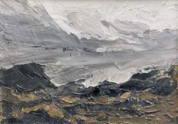 ‡ SIR KYFFIN WILLIAMS RA (Welsh 1918-2006) oil on canvas - storm over Eryri from Llanllyfni,
