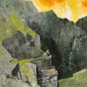 ‡ MALCOLM EDWARDS (English, lives / works Wales b.1933) watercolour - entitled verso 'Before the