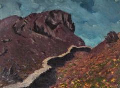 ‡ CHRISTOPHER WILLIAMS (Welsh 1873-1934) oil on canvas - near Llanberis, circa 1917, 29 x 39.5cms