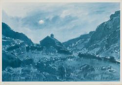 ‡ SIR KYFFIN WILLIAMS RA (Welsh 1918-2006) limited edition (46/75) print - upland dwelling with