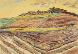 EDGAR HOLLOWAY (British, lived / worked Wales 1904-2008) watercolour - entitled 'Lodge Hill,